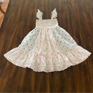 Polo by Ralph Lauren Smocked Cotton Floral Batiste Dress